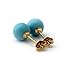 14k Yellow Gold, White Gold or Sterling Silver Simulated Blue Turquoise Ball Stud Earrings