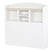 South Shore Summertime Bookcase Headboard with Storage, Twin 39-inch, Pure White