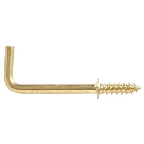 Hillman Hardware Essentials Brass Shoulder Hook 3/4 Inch" 100 Pack 320388