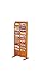 Wooden Mallet 20 Pocket Cascade Free-Standing Rack Magazine Holder, Mahogany (MR20-FSMH)