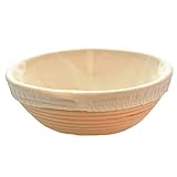 Forsun 1pcs 8.5" Round Banneton Brotform Bread Dough Proofing Rising Rattan Basket & Liner,Banneton Proofing Basket Set - for Home Bakers (Sourdough Recipe) & Bread Making