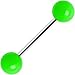 Body Candy Stainless Steel Neon Green 6mm Acrylic Ball Barbell Tongue Ring