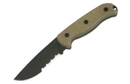 Amazoncom Tak 1 D2 Steel Serrated Edge Fixed Blade Camping