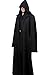Cosplaysky Adult Tunic Hooded Robe Outfit for Jedi Costume Black Version