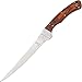 Elk Ridge - Outdoors Fixed Blade Fillet Knife - 12.25-in Overall, 440 Stainless Steel Blade, Brown Wood Handle, Nylon Sheath - Hunting, Camping, Survival - ER-028