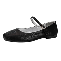 Dear Time Women's Satin Mary Jane Shoes Square Toe