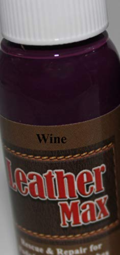 Furniture Leather Max MEGA Kit/Leather Restorer/8 Oz Refinish 2 Oz Conditioner/4 Oz Top Coat/Black and White 1 Oz Color Changer/Sponge (Leather Repair Kit) (Wine)