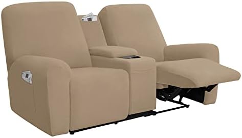 Easy-Going Stretch Recliner Loveseat Cover with Center Console