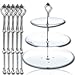 Happy Will 3 Tier Silver Cake Stand