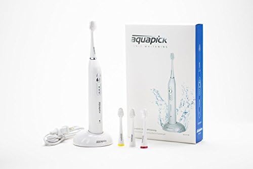 SONIC TOOTHBRUSH - LONG LASTING & DURABLE W/ RECHARGEABLE BATTERY - WHITE by Aquapick