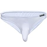 FEESHOW Men's Soft Long Sheath Sleeve Bikini Briefs Pouch Underwear G String Thongs