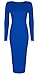 Baleza Women's Inspi Long Sleeve Bodycon Midi Calf Length Dress