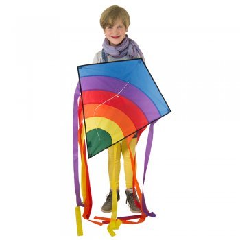 [- CIM Einleiner-Drachen - Rainbow Eddy Blue - für Kinder ab 3 Jahren - Abmessung: 65x74cm - i