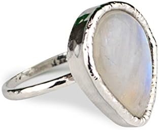Rainbow Moonstone Stacker Ring
