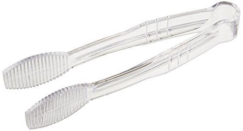 Winco Polycarbonate Flat Tong, 6-Inch, Clear