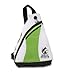 Wolfe Professional Pickleball Sling Bag - Crossbody Backpack For Women & Men - Zipper Pockets With Headphone Anti-Theft Wire Bag (Lime)