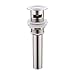KES Bathroom Sink Drain with Overflow Vessel Sink Lavatory Vanity Pop Up Drain Stopper Brushed Nickel, S2007A-BN