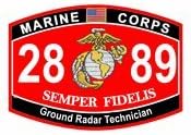 USMC MOS 2889 Ground Radar Technician Decal 10"