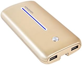 Xbear 8000mAh 15 minutes Rapid High Power Premium Portable Charger , Graphene new technology （One of the fastest external batteries） for Apple MacBook iPhone iPad Samsung &amp; more (Gold)