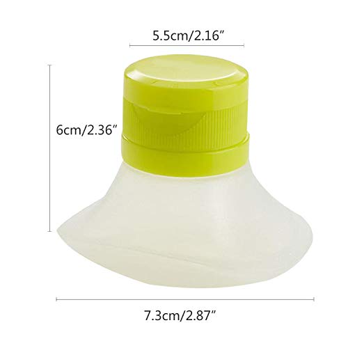 SAVORLIVING Salad Dressing Containers Set 2Pcs Silicone Sauce Bottles to Go Portable Mini Squeeze Sauce Containers for Cream Oil Jam Ketchup Mayonnaise