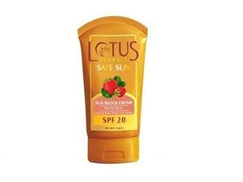 Lotus Herbals Breezy Berry Sun Block Cream SPF 20 - 100g (Pack of 2)