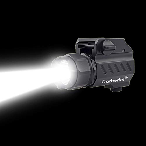 Garberiel LED Handgun Flashlight 210 Lumens 2 Modes Waterproof LED Tactical Gun Flashlight Torch Light