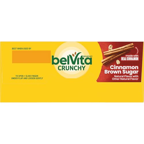 BELVITA BREAKFAST BARS BISCUITS, CINNAMON BROWN SUGAR, 5 PACKS (4 BISCUITS PER PACK)