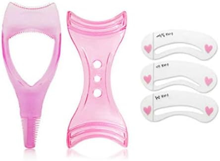 Reusable Eyebrow Drawing Card Brow Template,Eyelash Upper Lower Lash Mascara Applicator, Eyeliner Guide Assistant Makeup Tool (3pcs/set)