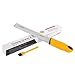 Lemon Zester Stainless Steel Cheese Grater for Chocolate Ginger Garlic Nutmeg Potato Vegetables Fruits, Protect Cover and Brush Included - Dishwasher Safe (Yellow)