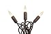 Christmas Mini Lights, 100 Clear Lights, Brown Wire/Cord, 42 ft Long