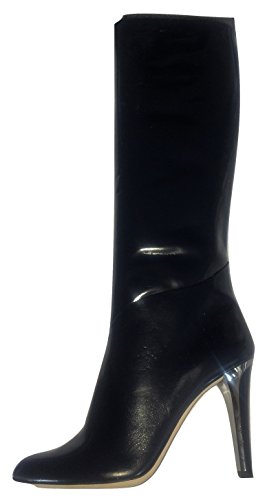 Jimmy Choo Navy Blue Beach Soft Patent Leather Stiletto Boots