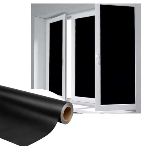 Película Adesiva Blackout Bloqueia Luz Solar Vidros Janela Box Impermeável (2m x 50cm)