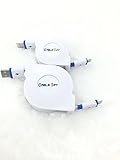 QKILL 2 Packs! 6ft 9 ft retractable micro usb charging cable retractable android charging cable for samsung galaxy s7 s6 s7 edge ,htc,lg,sony 1 piece of 6ft cable +1 piece of 9ft cable (BLUE)