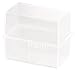 HAN 976-63, Card index box A6 landscape. Innovative, attractive design holds a maximum of 400 cards with steel hinge, translucent clear - various colours to choose from