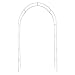 Mega Crafts 7.5 Feet Decorative Metal Arch in White, Set of 1, Home Décor, Wedding Bouquets & Receptions, Party Décor, Celebrations, Sweet 16, Quinceañera, Garden Arbor and Much More