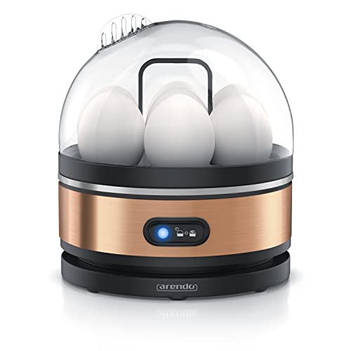 Arendo Sevencook Eierkocher 400 W – Edelstahl Design - 1-7 Eier - Egg Cooker – Kipp-Funktionsschalter – 3 Härtegrade wählbar - Warmhaltefunktion - Sig
