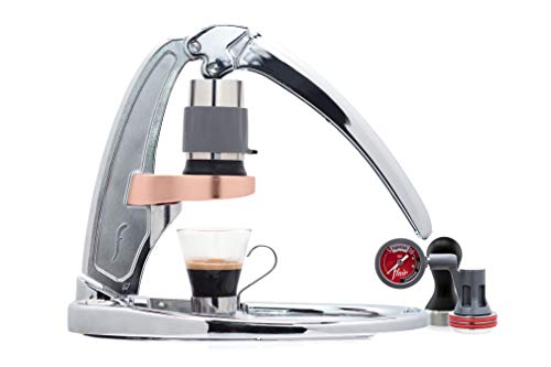 Flair Signature Espressokocher – eine manuelle Espressopresse zum Handarbeiten von Espresso zu Hause (Druckset, Chrom)