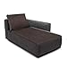 Rose Home Fashion Reversible Chaise Lounge Cover, Chaise Lounge Slipcover, Sectional Couch Covers for Dogs (Chaise Lounge: Chocolate/Beige)