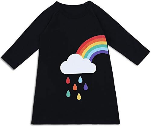 ベビー ワンピース Tシャツ ロンｔ 姉妹 双子 お揃い 虹 レインボー 新作からsaleアイテム等お得な商品 満載 キッズ 女の子 誕生日 可愛い 4歳 秋冬 長袖 普段着 お出掛け 01 贈り物