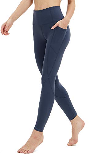 Women's Premium Yoga Pants/Capri with Pockets, Non See-Through Tummy Control 4 Way Stretch High Waist Leggings