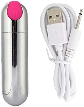 Mini 10 Speed Vibrating Bullet Shape Waterproof Ví-bratórMa^ssagér Strong Shake Rechargeable USB Ví-bratór sexIJJ Toys Tshirt,Rose red