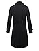 Benibos Men's Trench Coat Winter Long Jacket Double Breasted Overcoat (US:S/Asia L, 5625Black)