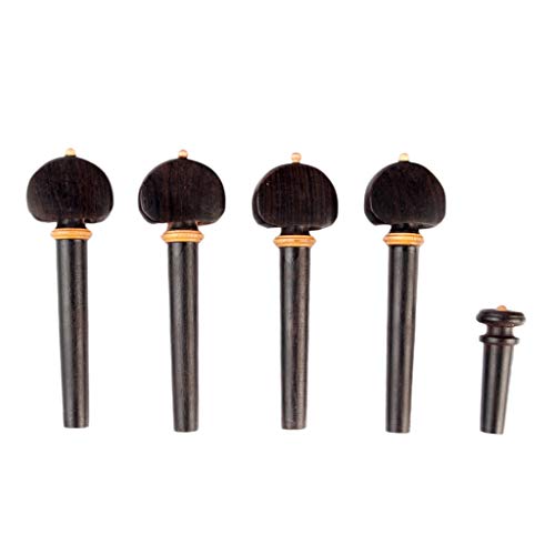 image for Baosity 4 Pcs of Pack Violin Tuning Pegs w/Violin Endpin for Violinist