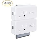 BTGGG Wifi Smart Plug with Built-in 2 USB Ports Mini Outlet, Compatible with Alexa Echo and Google Assitant, No Hub Required, 2 Pack, White