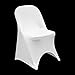 SPRINGROSE Ecoluxe White Scuba Spandex Stretch Folding Wedding Chair Covers (Set of 10). These are Made for Standard Metal and Plastic Folding Chairs.