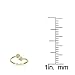 Hoops & Loops Sterling Silver Flash Plated Gold Cubic Zirconia Double Heart Toe Ring