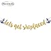 Let's Get Shipfaced Gold Glitter Banner for Nautical Sailor Theme Birthday/Bachelorette Party Anchor Cruise Banner Decorations