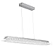 Pendant Lighting Chandelier Ceiling Pendant Fixture Square Glass Bar Shade Chrome Finished K9 Crystal Adjustable Hanging Light Dimmable LED for Dining Room Office Cafe Bar L35.4W7.9H59.1''