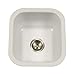 Houzer Porcela White Porcelain Enamel Steel Kitchen Sink: 17 Inch Undermount Single Bowl Sink, Durable & Versatile, Essential for Home and Apartment: PCB-1750 WH