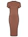 MakeMeChic Women's Short Sleeve Classy Solid Stretchy Wear To Work Pencil Dress